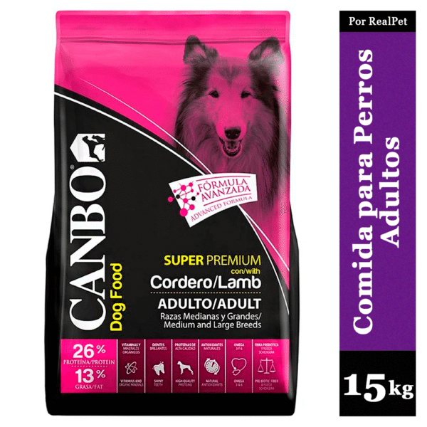 Comida para Perro Adulto Mediano Grande Canbo Cordero 15 kg
