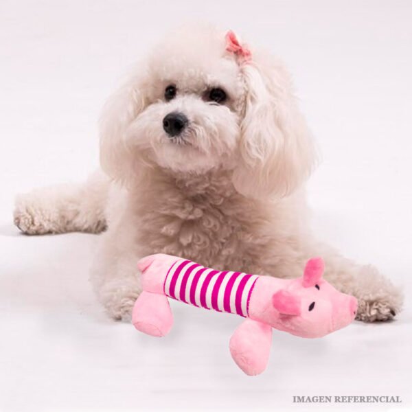 Juguete Peluche Cerdito con Sonido para Perro o Gato - Imagen 3