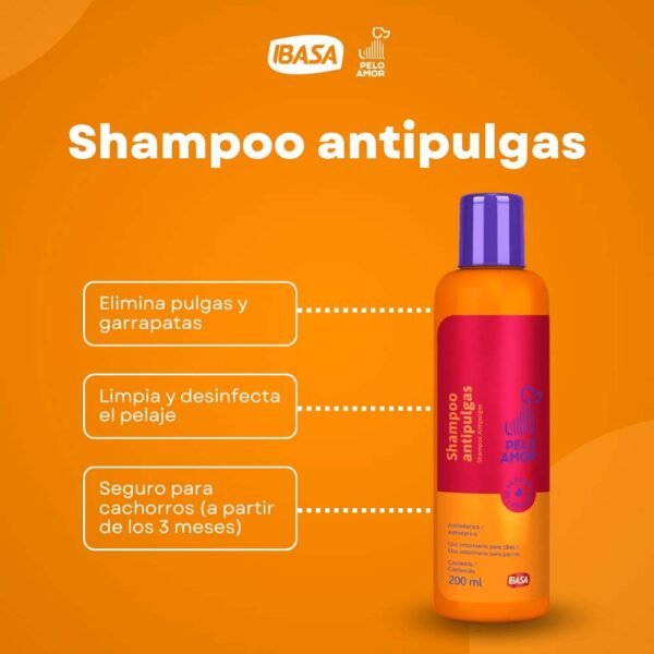 Shampoo Antipulgas para Perros Ibasa 200ml - Imagen 2