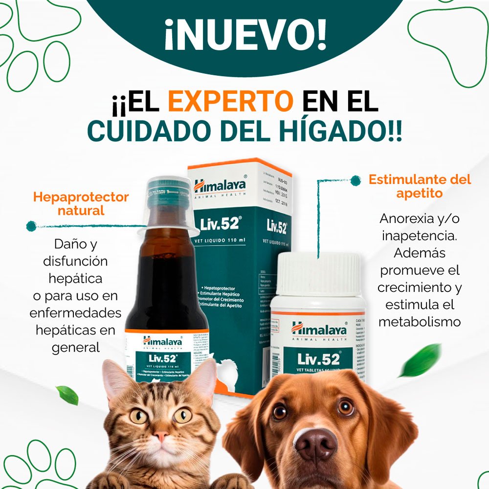 Protector Hepático Perros y Gatos Himalaya LIV 52 110ml - Imagen 2