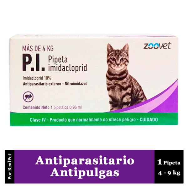 Pipeta Antiparasitario Antipulgas P.I. Gato 4 - 9 kg