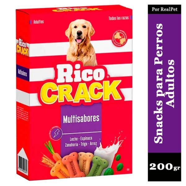 Snack para Perros Adultos Ricocrack Multisabores 200 gr