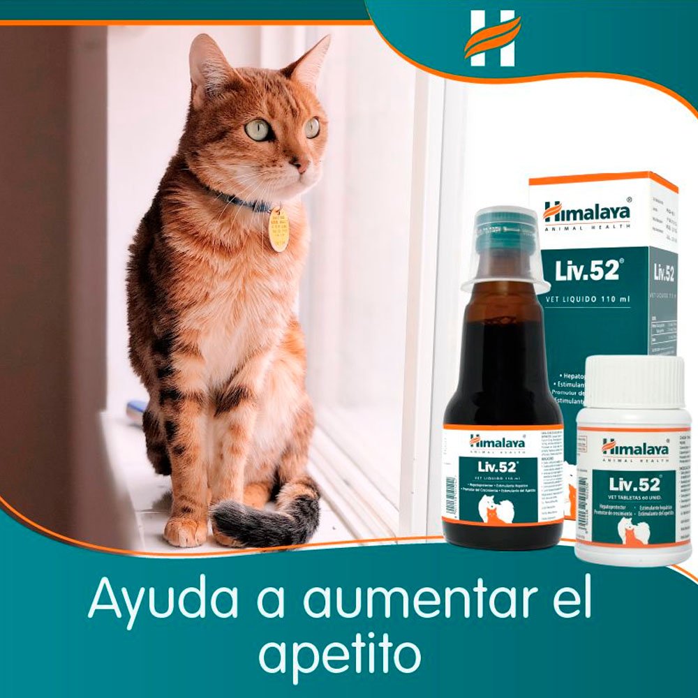 Protector Hepático Perros y Gatos Himalaya LIV 52 110ml - Imagen 4