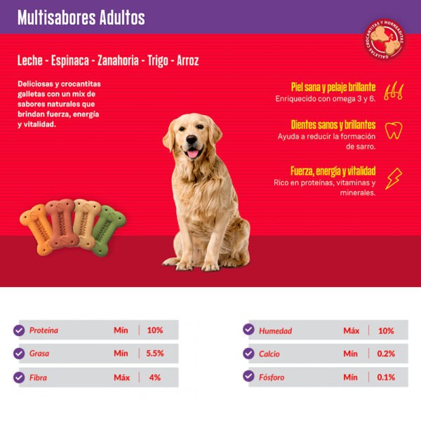 Snack para Perros Adultos Ricocrack Multisabores 200 gr - Imagen 2