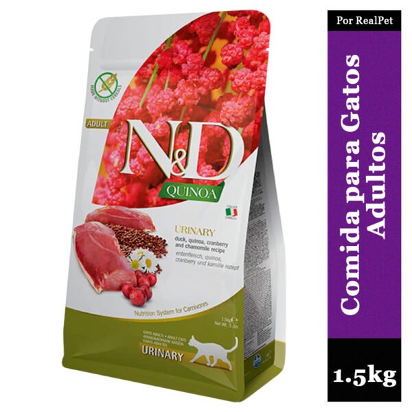 Comida Gato Problema Urinario N&D Urinary Pato Quinua 1.5 kg