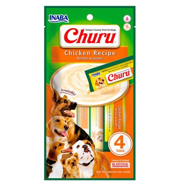 Snack Cremoso Perro Churu Pollo 6 sobres x 4 tubos - Imagen 2
