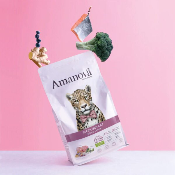 Comida para Gato Esterilizado Amanova Salmon Deluxe 6kg - Imagen 3