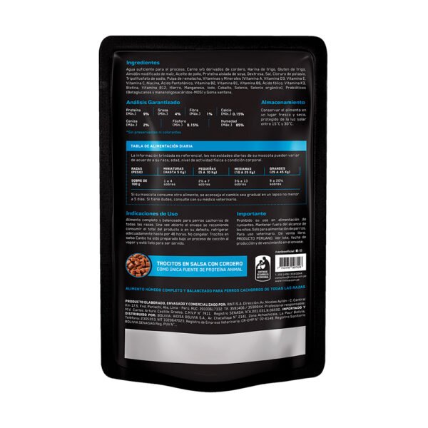 Pack x5 Comida Húmeda Perro Cachorro Canbo Cordero 100gr - Imagen 2