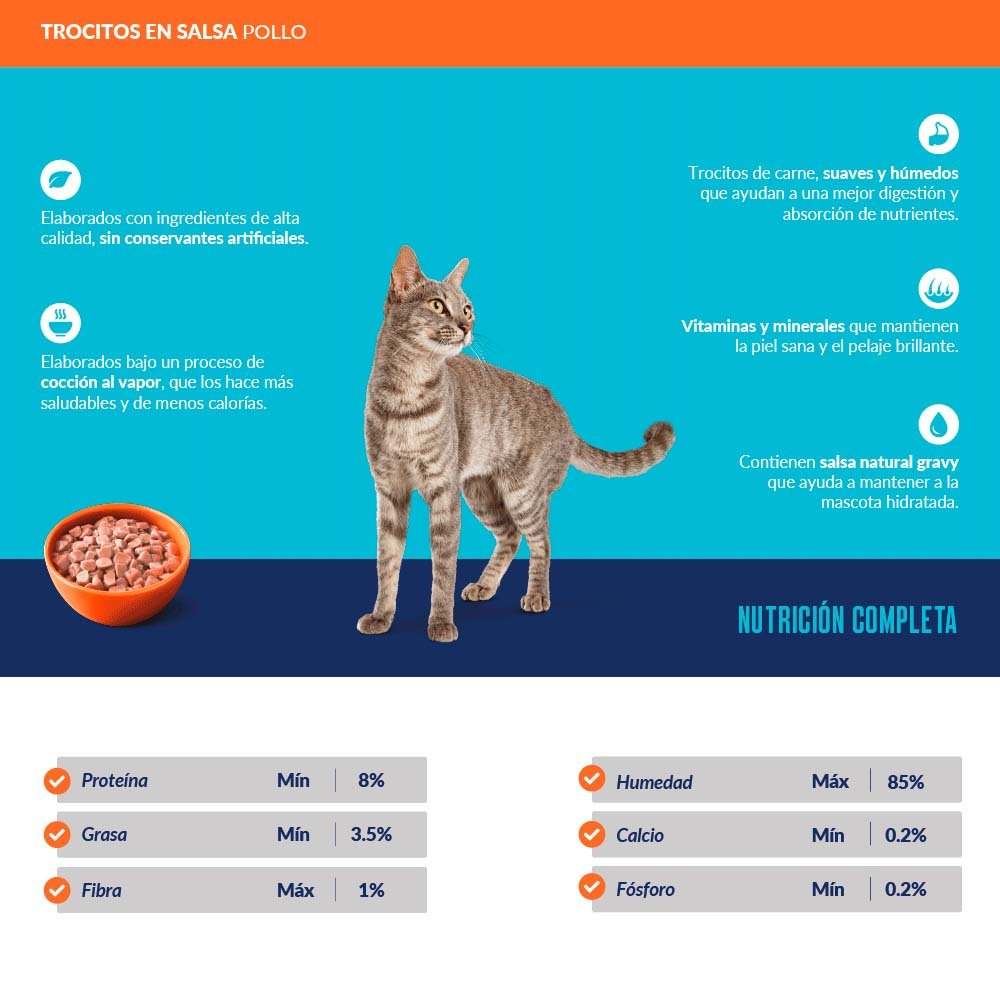 Comida Húmeda para Gato Ricocat Pollo 85gr - Imagen 2