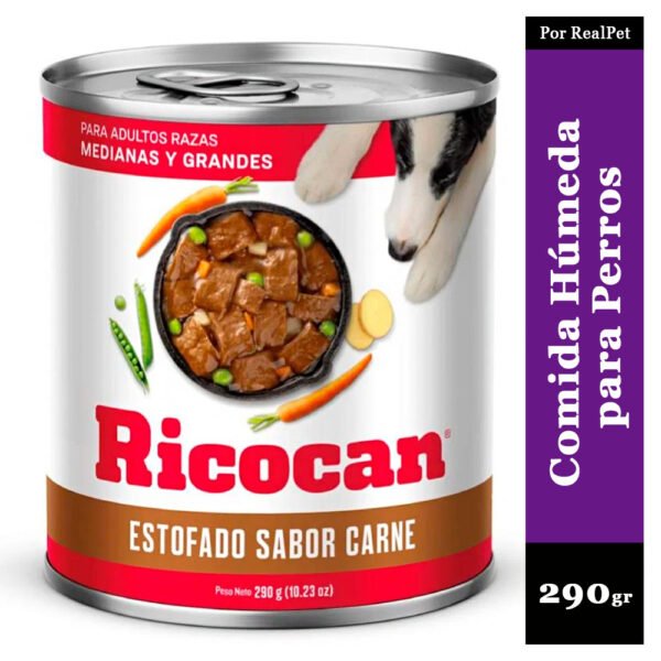 Estofado para Perro Mediano Grande Ricocan Carne 290gr