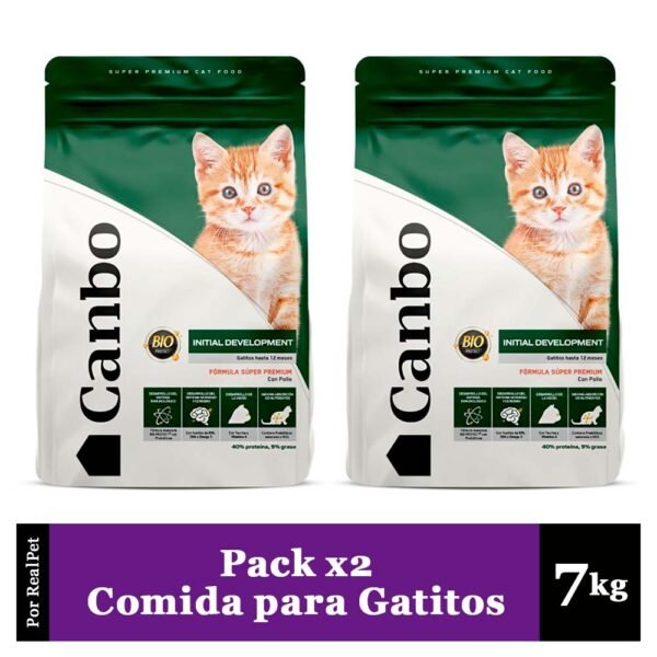 Pack x2 Comida de Gatitos Canbo Desarrollo Inicial Pollo 7kg