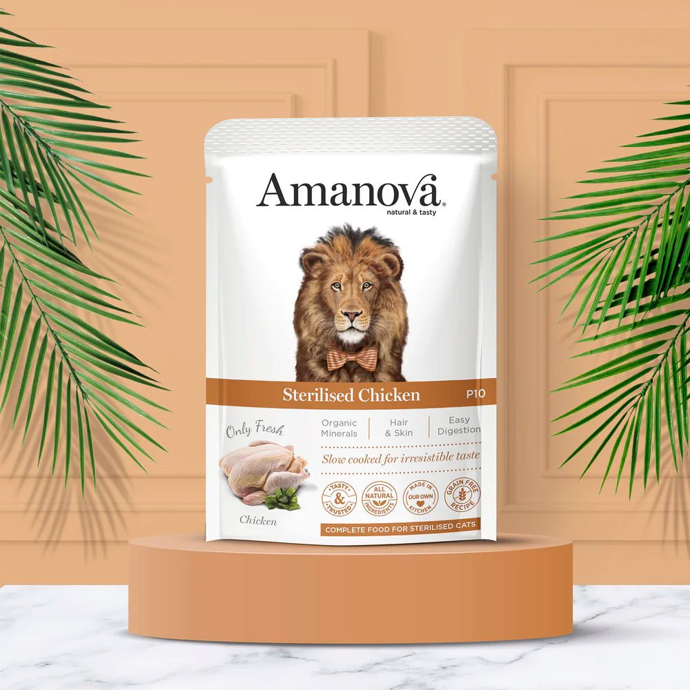 Comida Húmeda para Gato Esterilizado Amanova Pollo 85gr - Imagen 2