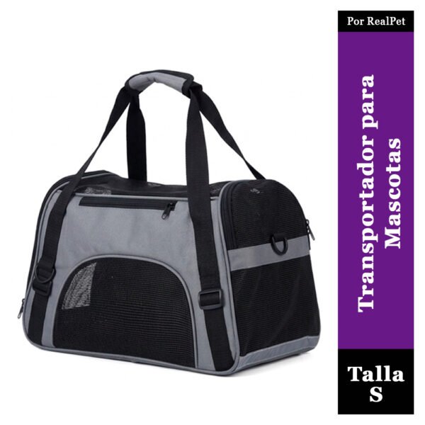 Transportador de Gato o Perro Pequeño Talla S Gris